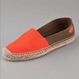 TORY BURCH Espadrille Flats in Orange/Chocolate